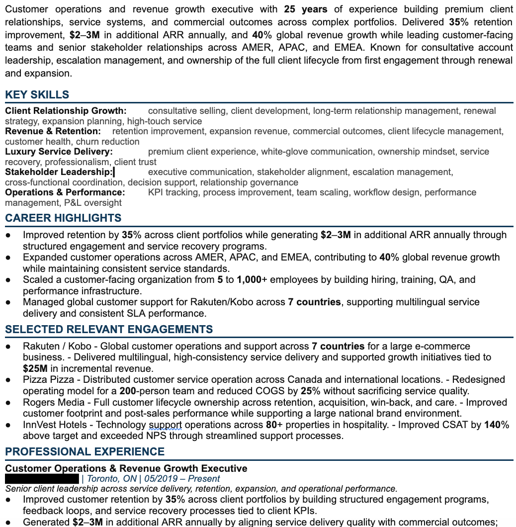 Resume sample 01